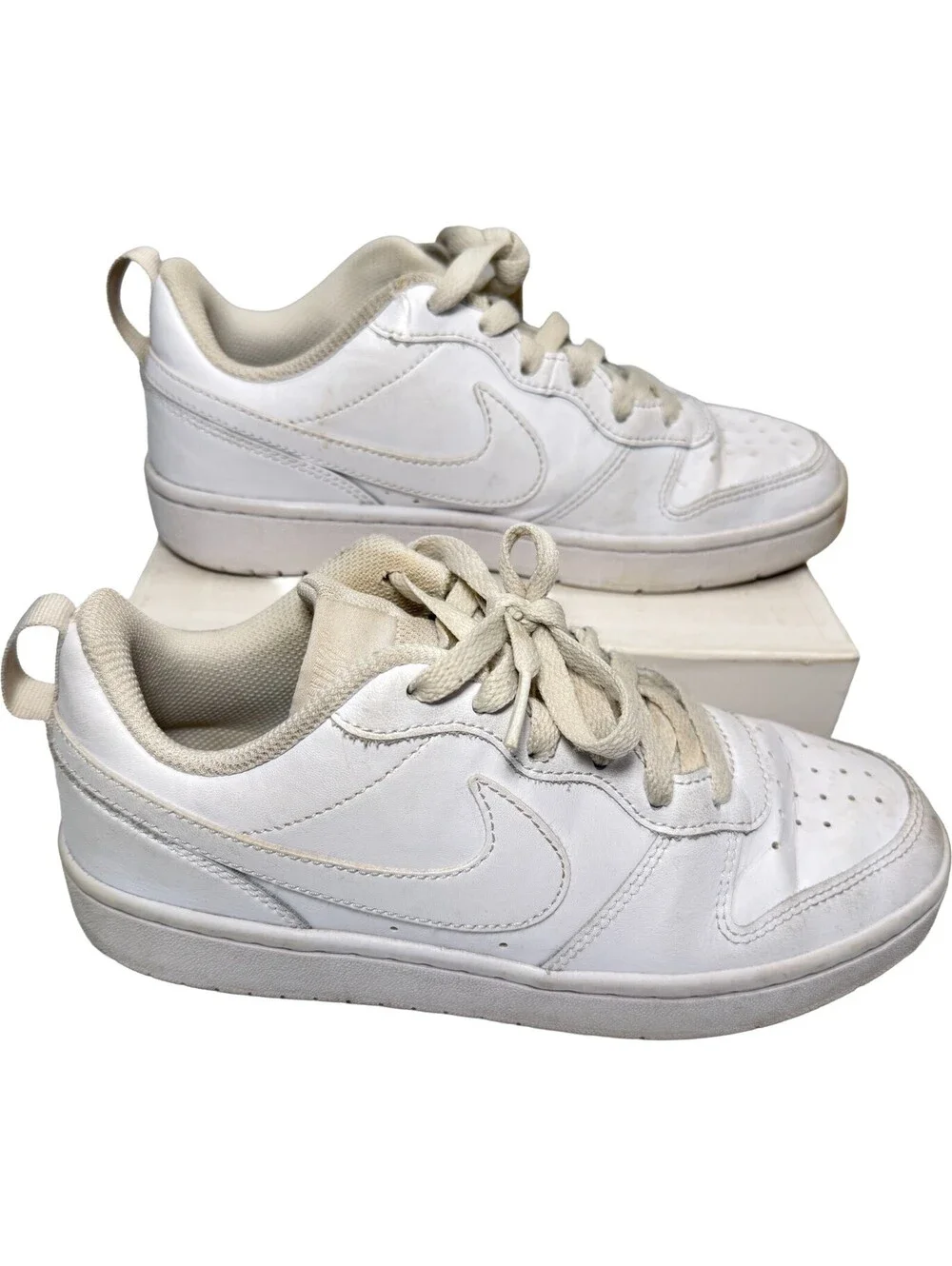 Nike Court Borough 2 Low White Casual Sneaker Youth 5Y Womens 6.5 BQ5448-100